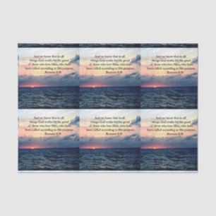 INSPIRING ROMANS 8:28 DESIGN TISSUE PAPER
