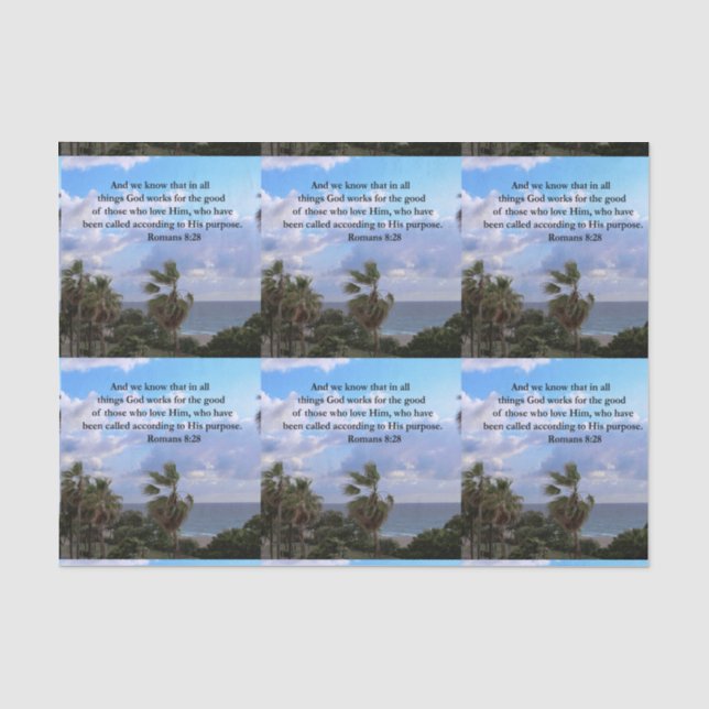 INSPIRING ROMANS 8:28 TISSUE PAPER (Front)