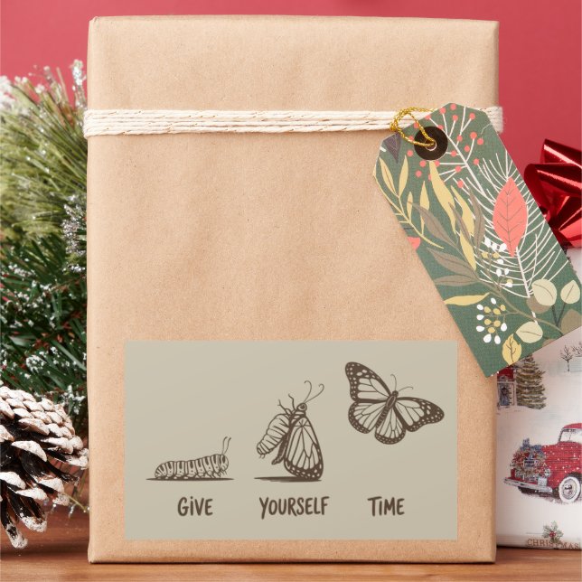 Inspiring Saying Gift Motivational Mental Health  Rectangular Sticker (Holiday)