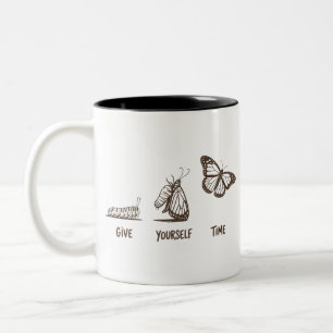 Inspiring Saying Gift Motivational Mental Health  Two-Tone Coffee Mug