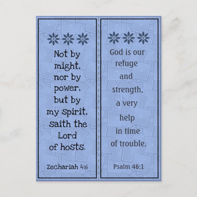 Inspiring Scripture Bookmark Postcard (Front)