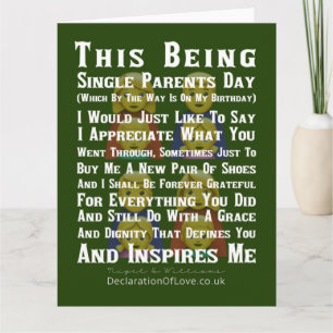 Inspiring Single Parent Card