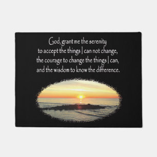 INSPIRING SUNRISE SERENITY PRAYER DESIGN DOORMAT