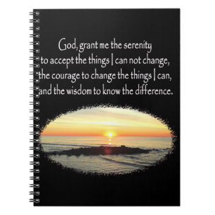 INSPIRING SUNRISE SERENITY PRAYER DESIGN NOTEBOOK