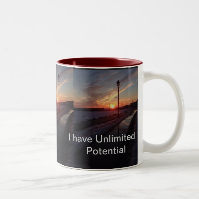 Inspiring Sunset colorful travel mug design  (Right)