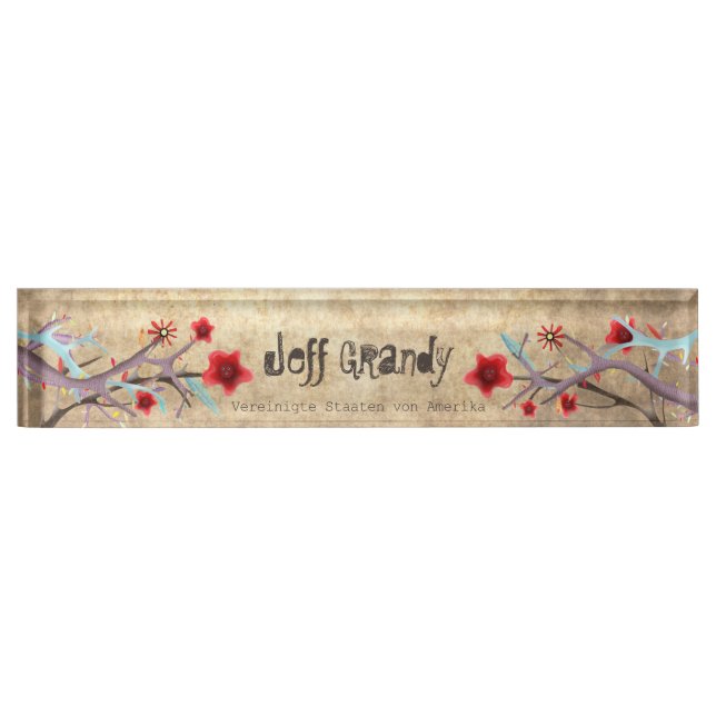 Inspiring Vintage Desk name Plate (Front)