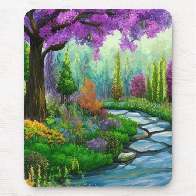 Inspiring woodland landscapes mouse mat (Front)