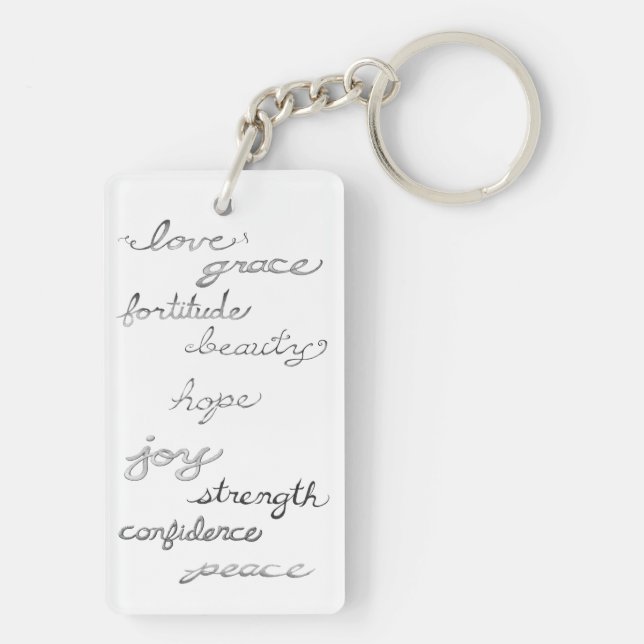 Inspiring Words Keychain (Back)