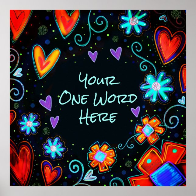 Inspirivity ‘personalise it’ ONE WORD Poster (Front)