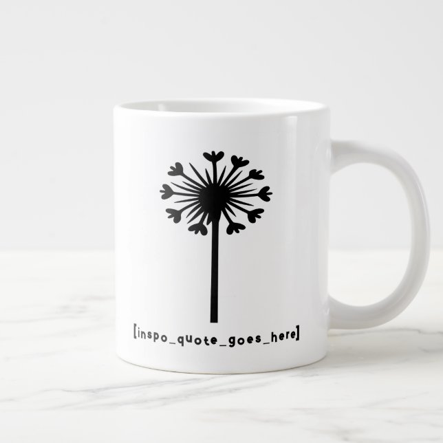 Inspo Quote Goes Here Large Coffee Mug (Right)