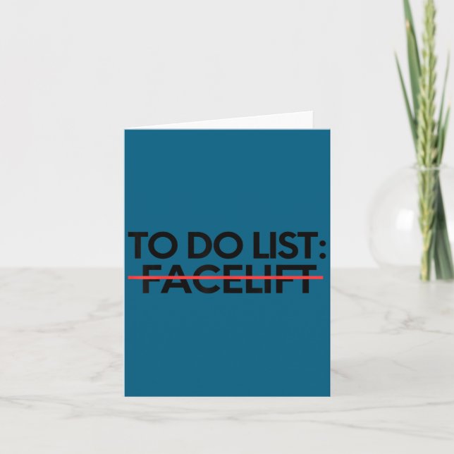 Insring To Do List Facelift Awareness Suprt Dad Mo Card (Front)