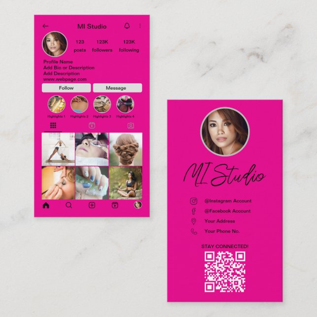 Insta Business Card (Front/Back)