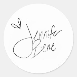 Insta-Signature from Jennifer Bene Classic Round Sticker