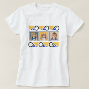 Instagram 3-Photo Template with Swirl Frame T-Shirt