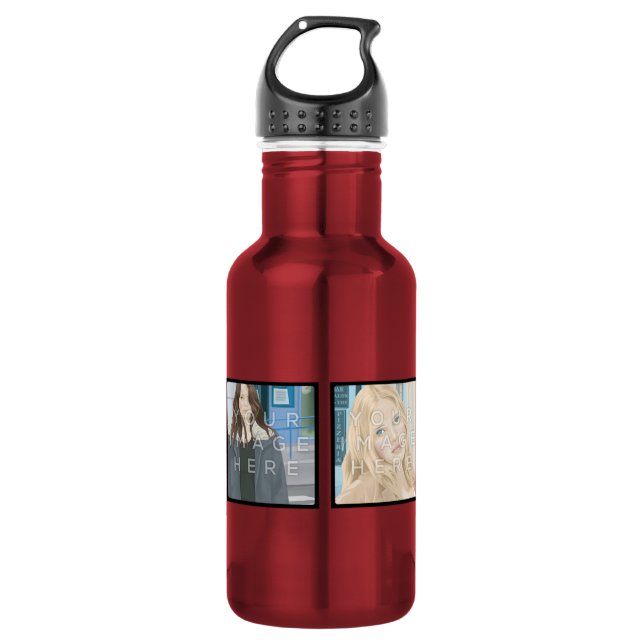 Instagram 4 Photo Aluminium 532 Ml Water Bottle (Front)