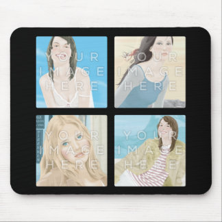 Instagram 4 Photo Personalised Mousepad Designs