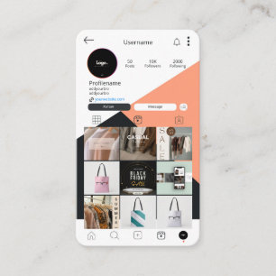 Instagram Business Card Scan To Connect QR Code