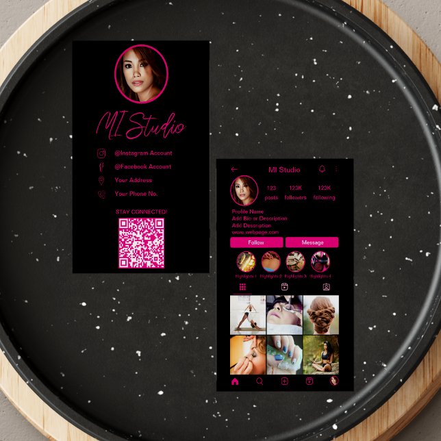 Instagram Business Cards, Influencer, Aesthetician Business Card (Creator Uploaded)