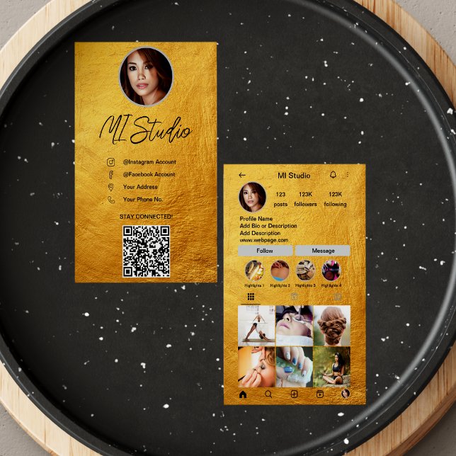 Instagram Business Cards, Influencer, Aesthetician Business Card (Creator Uploaded)