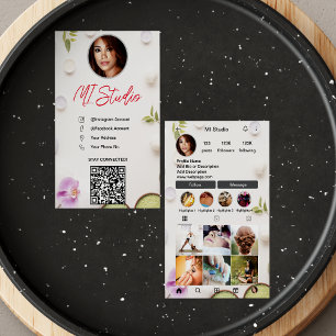 Instagram Business Cards, Influencer, Aesthetician Card