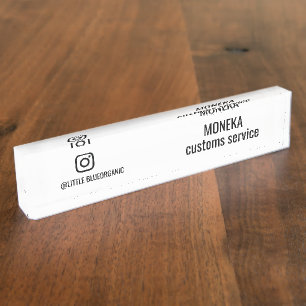 Instagram Business Cards Your Instagram Name ID Nameplate