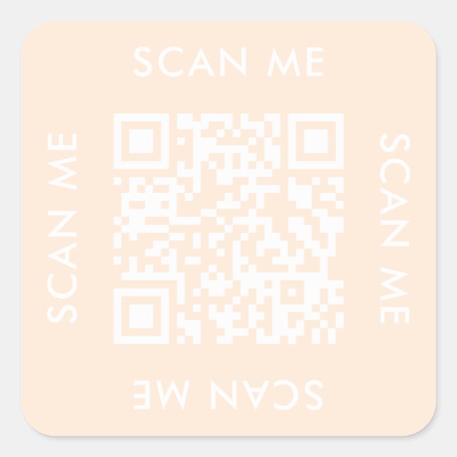 instagram business modern Scan me qr code Square Sticker (Front)