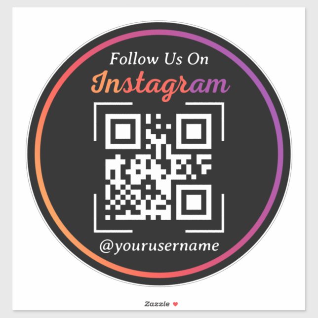 Instagram Business QR Code Black (Sheet)