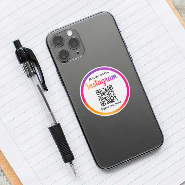 Instagram Business QR Code Classic Round Sticker (Creator Uploaded)