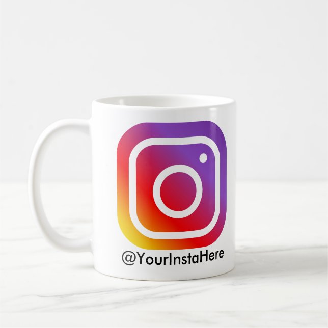 instagram business social media modern minimal coffee mug (Left)