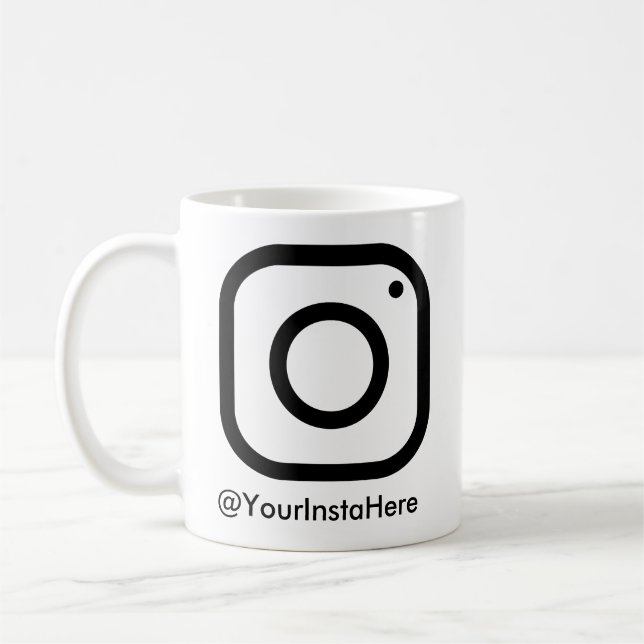 instagram business social media modern minimal coffee mug (Left)