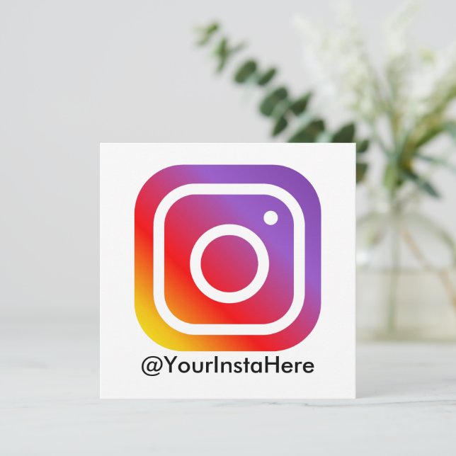 instagram business social media modern minimal invitation (Standing Front)