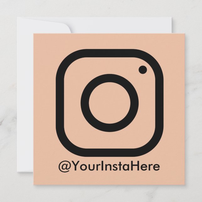 instagram business social media modern Pink Invitation (Front)