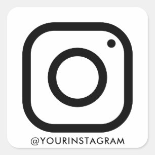 instagram business social media simple modern square sticker