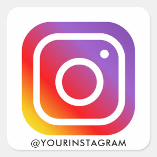 instagram business social media window car decal square sticker