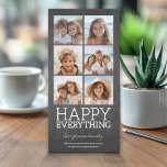 Instagram Collage with 6 photos on Chalkboard Holiday Card<br><div class="desc">Happy Everything! A trendy and whimsical Merry Christmas Greeting with a picture collage of 6 pictures. Can be used for the December holiday or really any celebration.</div>