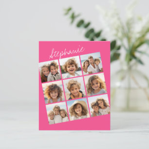 Instagram Collage with 9 square photos notecard