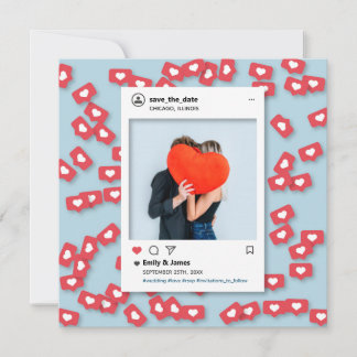 Instagram Cool Love Funny Save the Date Invitation