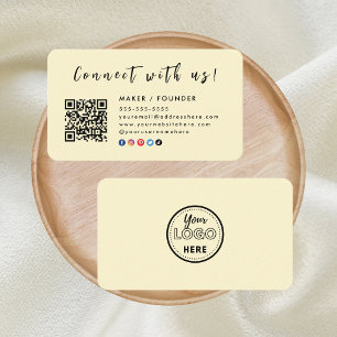 Instagram Facebook Logo Connect with us Groovy Business Card