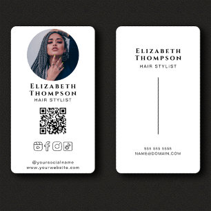 Instagram Facebook TikTok Social Media QR Code Business Card