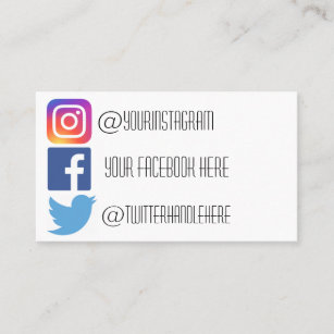 Twitter Business Cards Zazzle Uk