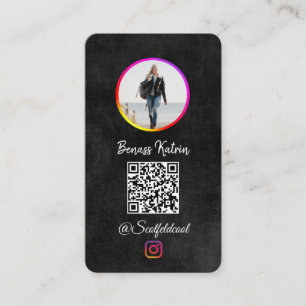 Instagram Follow Me Photo   Business Card