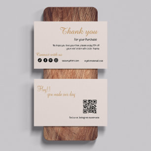 Instagram Follow Us Qr Code Feminine Girly Business Card