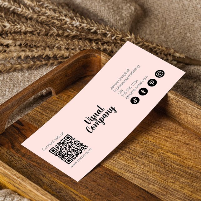 Instagram Follow Us Qr Code Pink Modern Script (Instagram Follow Us Qr Code Add Your Logo)