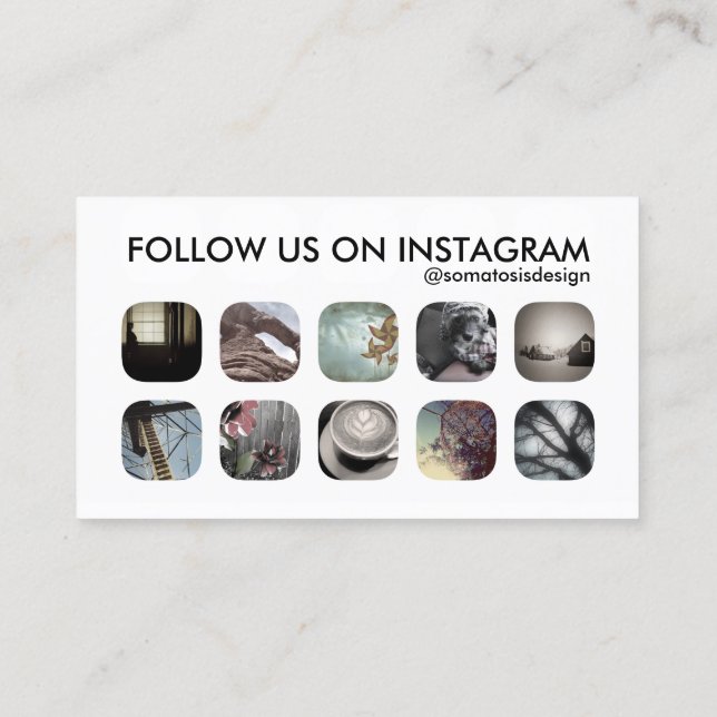 instagram followers business card (Back)