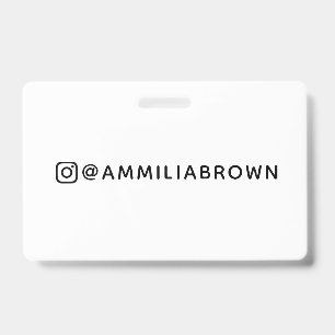 Instagram Handle   Custom Social Media Name Design ID Badge