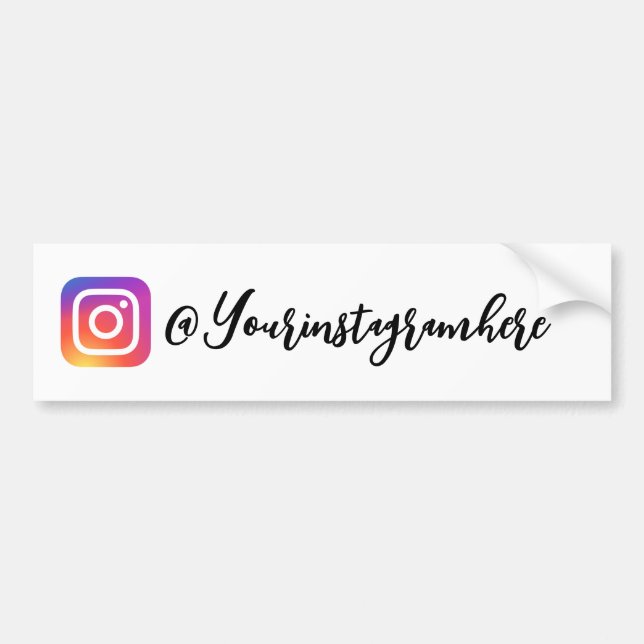 Instagram Handle Script sticker (Front)