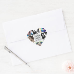 Instagram Heart Shape Wedding Photo Stickers