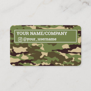 Instagram Icon Trendy Camo Business Card