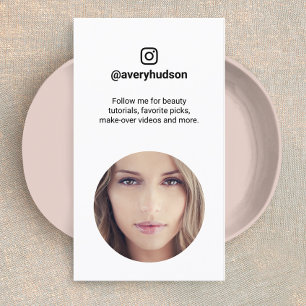 Instagram Influencer Profile Photo Social Media Business Card
