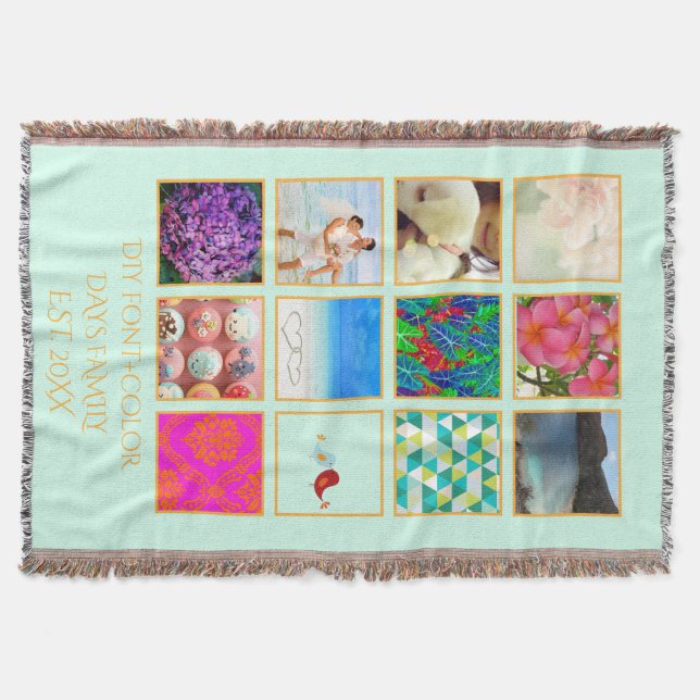 INSTAGRAM IT! 12 PHOTOS Throw Blankets (Front)